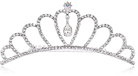 EVER FAITH Krone für Mädchen Strass Kristall Diademe für Geburtstagsfeier Party Klar