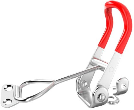 1Set Adjustable Toggle Clamp (Lock Hole),660 lbs 304 Stainless Steel for Suitable for Toolbox, Door, Box, Trunk, Tractor Cover, Smoke Cover, Woodworking Fixture and Quick Release Pull Lock.