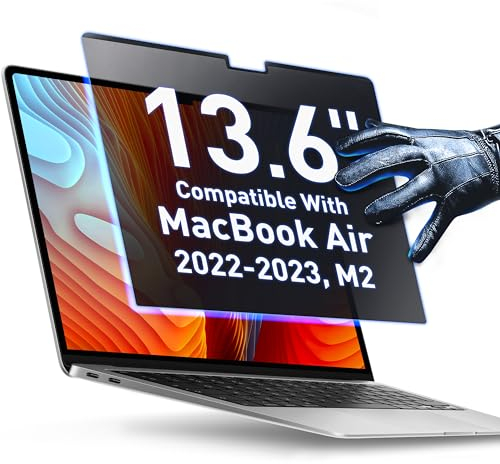 Magnetischer Sichtschutz kompatibel mit MacBook Air 13,6 Zoll 2022, 2023, 2024, M2, M3 Anti-Blaulicht Laptop Displayschutzfolie Filter Blaulichtblockierfilter