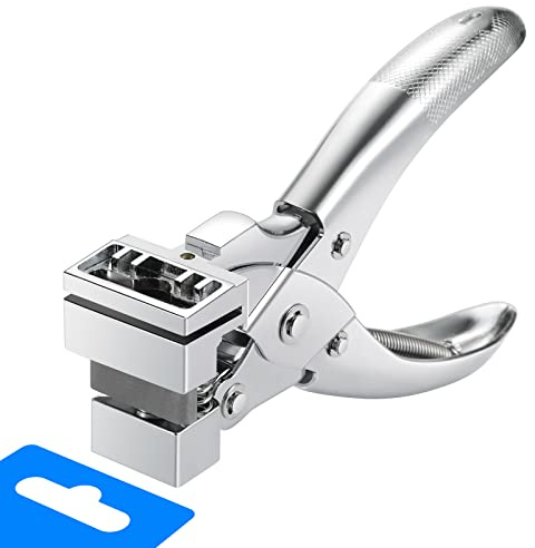T Slot Shape Hole Punch Steel Handheld Hanger Airplane Butterfly T-Hook Clamp Pliers Cutter ID Punching Plastic Cardboard Badge Label for DIY Handmade Crafts Utensils
