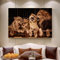HMXQLW Leinwandmalerei Schwarz-Weiß-Afrikanische Löwenfamilie Tier Bilder Wohnzimmer für Wand Leinwandbilder Kunstdrucke Modern Schlafzimmer Wohnzimmer Dekoration Ohne Rahmen (A,80X120CM)