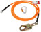 Stahlseilkern-Flip-Line-Kits 12mm*2,4m / 3m /3,6m, Stahlkern Lanyard, Verstellbares Lanyard Klettern Bergseile für Baumkletterer, Baumpfleger, Absturzsicherung (12mm*2.4M)