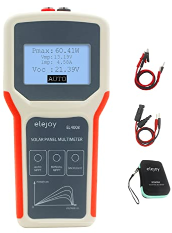 Photovoltaik Panel Multimeter, Solarpanel Mppt Tester Strom Leerlaufspannungsmesser Für Photovoltaik Panel Keine Zusätzliche Stromversorgung Erforderlich Einfach Zu Bedienen(El400b)
