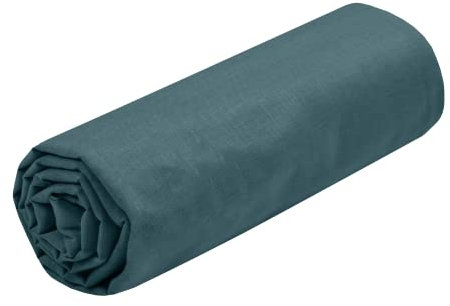 STOF - Spannbettlaken - Größe 180x200 cm - Groß 30 cm - 100% Oeko-TEX zertifizierte Baumwolle - Eukalyptus - Modell Eden - Bettwäsche für zu Hause - weich und bequem für EIN gemütliches Nest