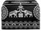 STUOARTE Boho Eclectic Mandala Elephant Toaster Cover, 4 Slice, Black, Protects & Decorates, For Bread, Bagel, English Muffin