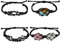 WEWAYSMILE 2 Pieces Empty Stone Bracelets Holder, Adjustable Cord Empty Stone Holder Crystal, for Stone Necklace DIY Bracelet Jewelry Making, Black, About 1-7/8~3-1/4 inch(47~84mm)