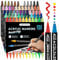 colpart Marqueurs Acrylique - marqueur peinture acrylique Brush60couleurs stylo noel roche, toile, plastique, métal, bois et pierre, marqueurs D'oeufs De Pâques Et De Citrouilles