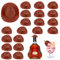 TIESOME Miniatur Puppenhaus Cowboyhüte, 20 Stück Mini Western Cowgirl Hut Kuchenaufsatz Puppen Westhut kleiner Plastikhut für Puppen Verkleidung Party Zubehör Puppenhaus Dekoration Rollenspiel (braun)