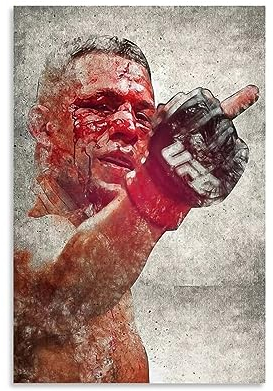 EKoKim Nate Diaz Hochglanz-Poster, dekoratives Gemälde, Leinwand, Wandposter und Kunstdruck, modernes Familienschlafzimmer-Dekor-Poster, 20 x 30 cm
