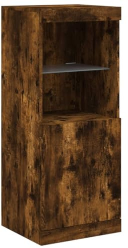 vidaXL Sideboard mit LED-Leuchten Räuchereiche 41x37x100 cm