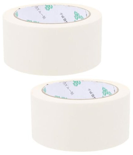 NUOBESTY Ruban De Papier Kraft Renforcé 2 Rouleaux De Ruban D'emballage Kraft Blanc Robuste Pour Le Scellage Des Cartons L'expédition Et Le Masquage Mobile