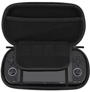 Custodia da trasporto per Trimui Smart Pro console di gioco portatile nera rigida da viaggio da 5 pollici borsa portaoggetti per console videogiochi borsa portatile, Nero , doppia cerniera