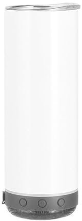 Decowo 590 ml Skinny Straight Sublimation Tumbler Bluetooth Lautsprecher Musik Tumbler Rohlinge (grauer Lautsprecher)