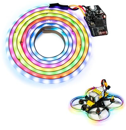 Meteor FPV Drone LED Lichter Strip-Wireless Konfiguration Licht mit Länge Flexibilität Multi-Farben für 2,5 3 3,5 Zoll Cinewhoop FPV Frame Flight Controller