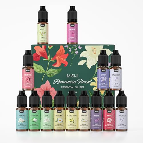 MISIJI aceites esenciales para el hogar difusor de rosa para difusor y aromaterapia 14x10ml
