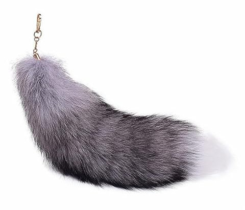 Xiixuuj Tierschwanz Schlüsselanhänger, 40cm Kunstfaser Tail, Fuchsschwanz Anhänger, Therians Tail, Schlüsselanhänger Für Pelzschwänze, Pelziger 15-Zoll-Schlüsselanhänger Mit Schwanz Für Auto