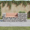 Rantry Banc de jardin avec panier en gabion en bois massif Douglas, banc de terrasse, banc de jardin, siège de salon de type 2