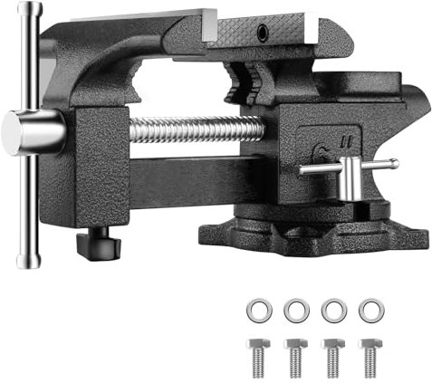 TEENO Tornillo de banco 6 7.6kg 150mm Tornillo de banco para trabajos pesados, fuerza de sujeción 1000kg