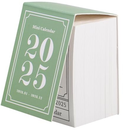 Operitacx Miniature Desk Calendar 2025 Tear Off Calendar Tear-off Pages 365 Daily Desktop Calendar Standing Flip Desk Calendar Memo Pad Pocket Planner for Home Office