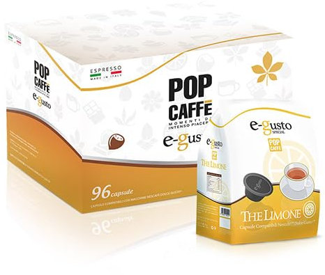 96 Capsule Caffé compatibile con Nescafè Dolce Gusto POP CAFFE E-GUSTO THE LIMONE Solubile per Macchine Nescafé a capsule compatibile con Dolce Gusto –