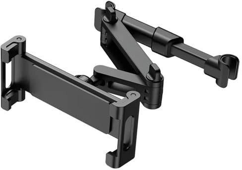 HIAHXC Soporte universal para tablet para coche, ajustable, rotación de 360°, soporte para reposacabezas de coche (negro)