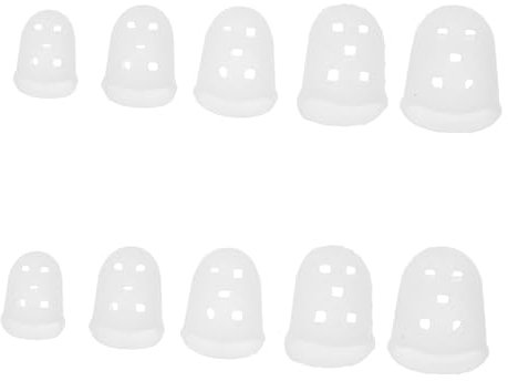 SHOWERORO 10stücke Kalimba Fingerschutz Silikon Fingerhülle Daumenschutz Rutschfeste Fingerkappen Abdeckungen