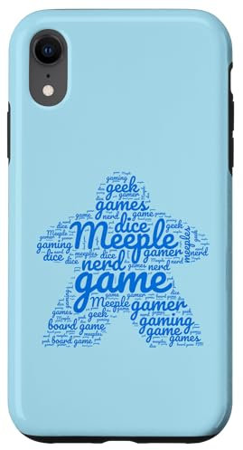 Hülle für iPhone XR Meeple Brettspiel Geek Word Art für Gamer Gamer Gaming