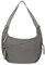 Valleycomfy Mezzaluna - Borsa a tracolla in nylon, con chiusura lampo, grigio.