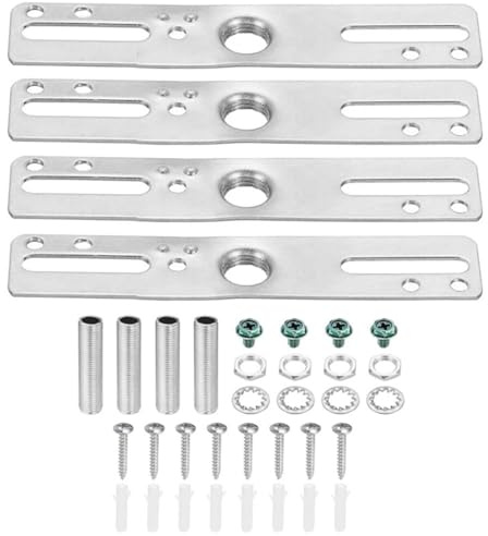 Licht Montage Halterung Kit, 4 Set Deckenleuchte Platte Kit, Lampenhalterung Hardware mit Schrauben Zubehör für Heim Büro Pendelleuchte Wandleuchte Kronleuchter (S)