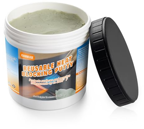 12 oz Reusable Heat Blocking Putty, Solder Heat Insulation Clay, Thermal Absorbing Putty, Heat Barrier for Industrial Welding, HVAC & Plumbing, Welder Plumber Brazing, Car Repair and DIY