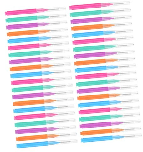 Ipetboom 50 Pezzi Di Spazzolino Per La Pulizia Portatile Per L'igiene Orale 5 (arancione E Verde) 10 Pezzi Ciascuno