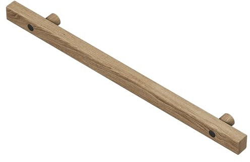 Scala in legno per interni, 4 m, antiscivolo, da parete, per anziani e disabili, sicura per giardino, corridoio, ringhiera in legno naturale