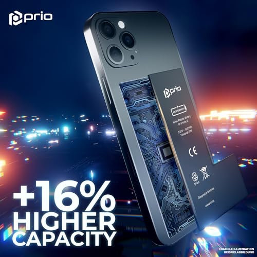 prio® Akku für iPhone X | 3150 mAh | Premium Ersatzakku | +16% Kapazität | Lange Laufzeit | über 800 Ladezyklen