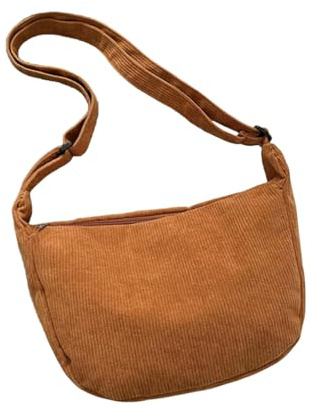 XYNM Handtasche Cord -Crossbody -Tasche Für Frauen, Schulterhandtasche Mit Großer Kapazität, Modische Farbmessengerasche Damen-Hellbraun