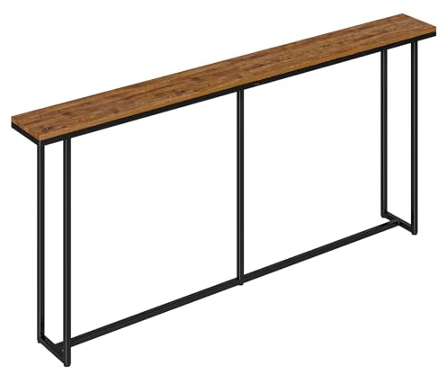 Taotigzu Console Table Industrielle 180 cm Longue Étroite pour Canapé - Table d'Entrée Couloir et Salon - Solide, Stable et Facile à Assembler