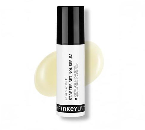 The INKEY List Starter Dual Retinol Serum 30ml, 0.5% Amisol Trio & 0.2% Symrelief, Gentle Skin Renewal, Smooths Fine Lines, Hydration & Barrier Protection, Suitable for Sensitive Skin