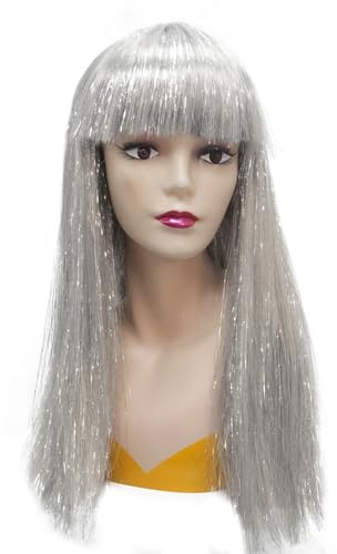 Lange Gerade Perücke Mit Pony, Blonde Perücke, Kostüm-perücke Für Frauen, Erwachsene, Halloween, Cosplay, Anzieh
