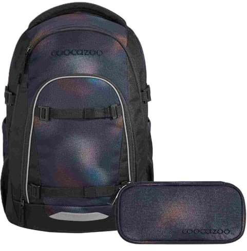 Coocazoo Mate Schulrucksack Set 2tlg. inkl Schlamperbox (Rainbow Illusion)
