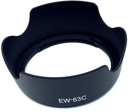 Paraluce protettivo reversibile per EW-63C, compatibile con Canon RF 24-50mm F4.5-6.3 IS STM, EF-S 18-55mm f/3.5-5.6 IS STM, EF-S 18-55mm f/4-5.6 IS STM, supporta filtri da 58 mm