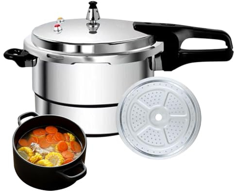 A Pressione Da 7 Litri, In Acciaio Inossidabile, Da Cucina Ad Alta Pressione Con Cestello Per La Cottura A Vapore Per La Preparazione Veloce Dei Pasti Zuppa Di Riso Carne Stufa