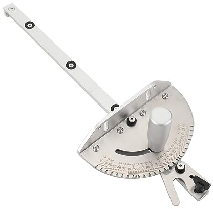 LALABU Gehrungslehre aus Aluminium mit 0–60° Winkelverstellung | Mit Arretierung und Schienensystem für präzise Serienzuschnitte in der Holzwerkstatt