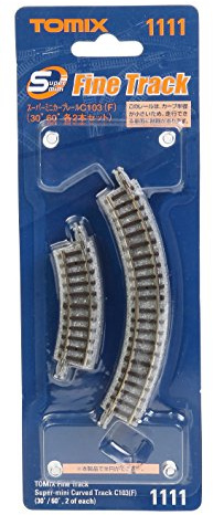 Tomytec 011118 - Modelleisenbahnzubehör 4 Gebogene Gleise, Radius 103 mm