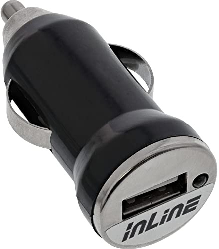 InLine 31502K USB KFZ Ladegerät Stromadapter, 12/24VDC zu 5V DC/1A, Mini