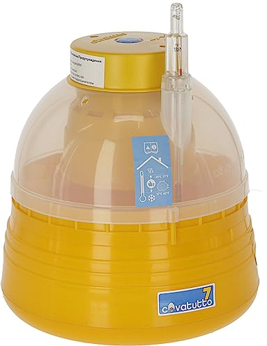 Brutautomat Covatutto 7, Kleiner Brutapparat für Eier von Hühnern/Gänsen/Enten/Truthähnen/Wachteln, Mit integriertem Wasserbecken und Temperaturkontrolle
