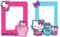 Deco Fun Hello Kitty - Foam Wall Frame Rosa, Cartoon, Vertikal