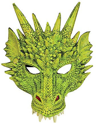 Bristol Novelty BM553 Masque vert de dragon, pour homme ou femme, taille unique Halloween