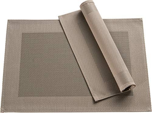 Erwin Müller Tischset Lissabon 2er-Pack abwaschbar Cappuccino Größe 33x45 cm