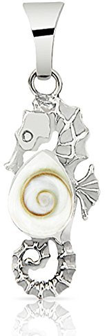 PLANETYS - 925 Sterling Silber Anhänger Seepferdchen Auge des Heilige Lucie - Santa Lucia - Oeil de Sainte Lucie - Shiva Eye