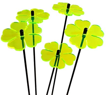 Sun Catcher Garden Decor 5 Leuchtende Sonnenfänger, 25cm große Blumen, Dekoration für Beet, Balkon und Terrasse oder als Gärtner Geschenk, Farbe:grün