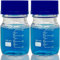 100ml Glass Round Media Storage Bottles with GL45 Screw Cap, Borosilicate Glass, Karter Scientific 251X2 (Pack of 2)